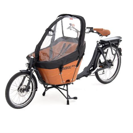 Babboe E-Mini el ladcykel - kaleche i sort kvalitetsmateriale