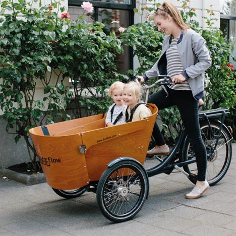 Babboe E-Flow el ladcykel - perfekt til børnefamilien 