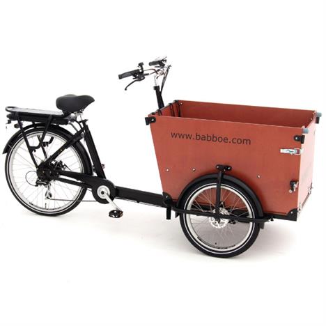 El ladcykel til hund - Babboe E-Dog - med indbygget for- og bagllygte