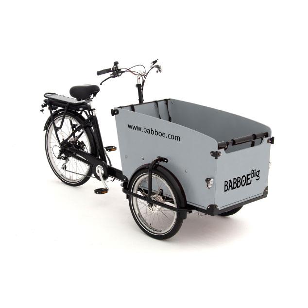 Ladcykel med el - Babboe e-Big grå - 